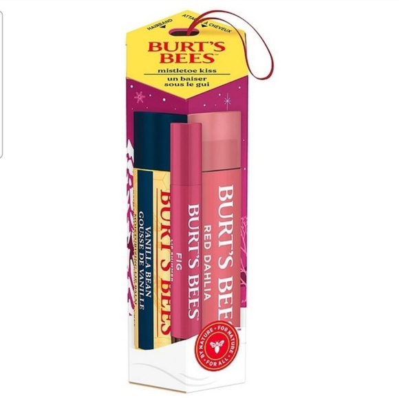 Burt's Bees Lip Balm Trio - Fig, Red Dahlia, & Vanilla Bean New In Box - Picture 1 of 1